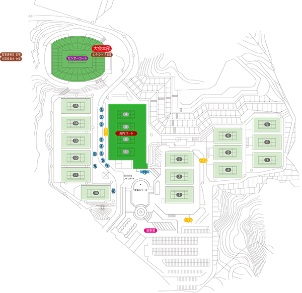博多の森テニス競技場会場案内